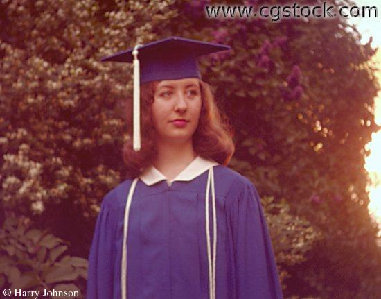 Photo of High School Graduate, Linda Johnson (1960s)(1641)