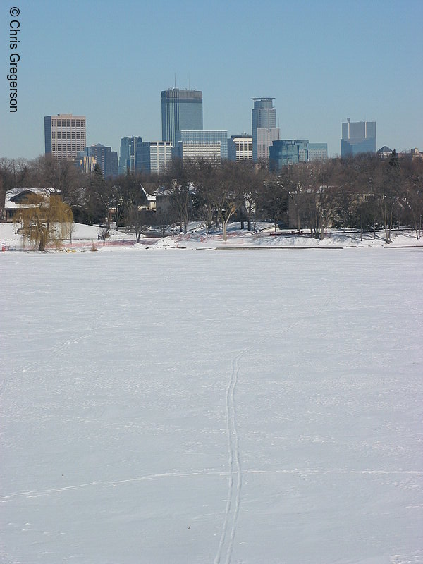 Photo of Minneapolis Skyline from Lake of the Isles in Winter(2730)