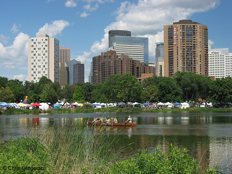 Photo of Loring Park and Minneapolis Skyline During the Pride Festival(2818)