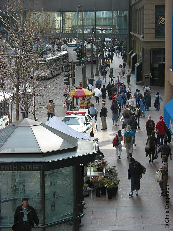 Photo of Pedestrians on Nicollet Mall (Overhead)(2835)