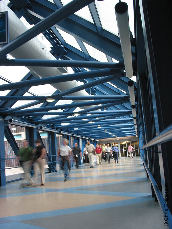 Photo of Skyway Interior with People Walking(2841)