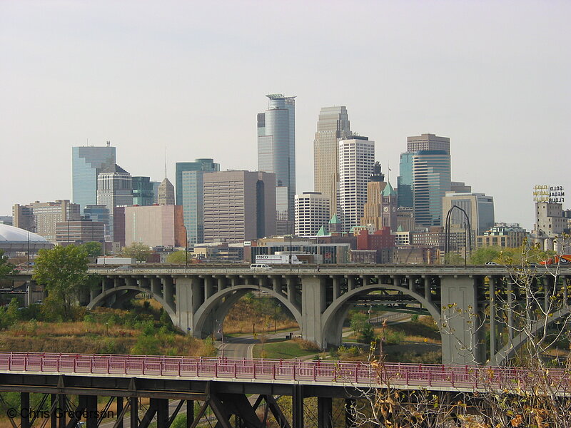 Photo of Minneapolis Skyline from Across the Mississippi(2944)