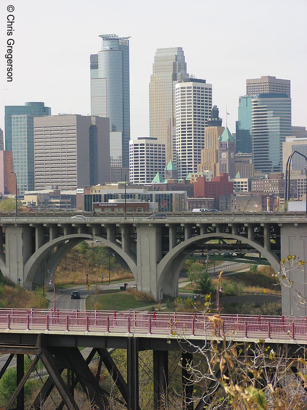 Photo of Minneapolis Skyline and Bridges(2945)