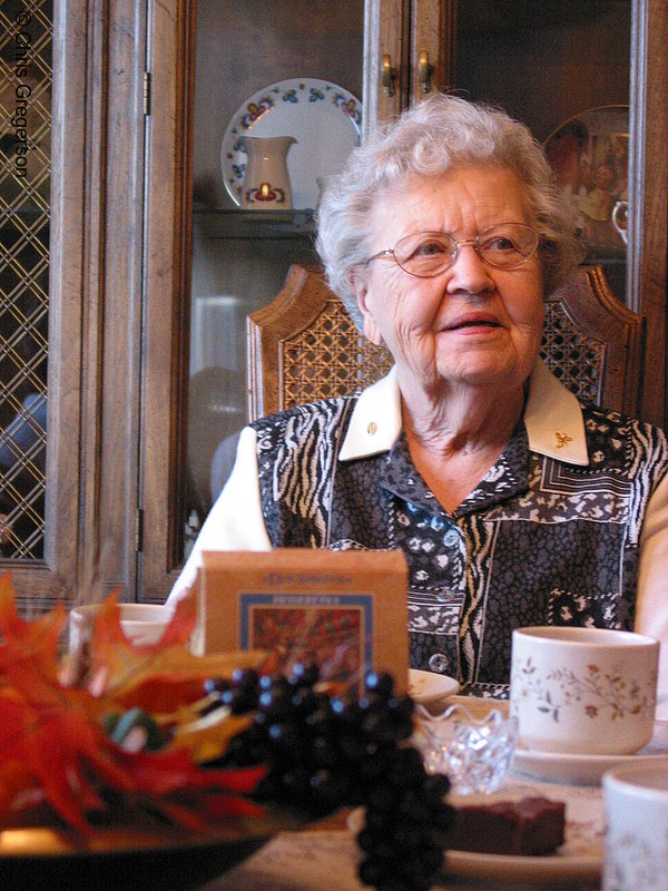 Photo of Grandmother at Dining Room Table(3029)