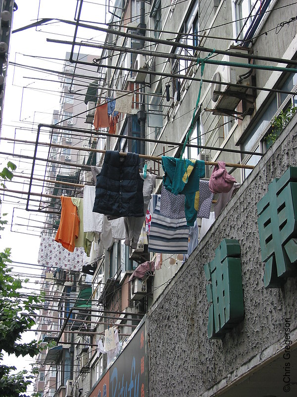 Photo of Clothes Drying Outside Apartments(3392)