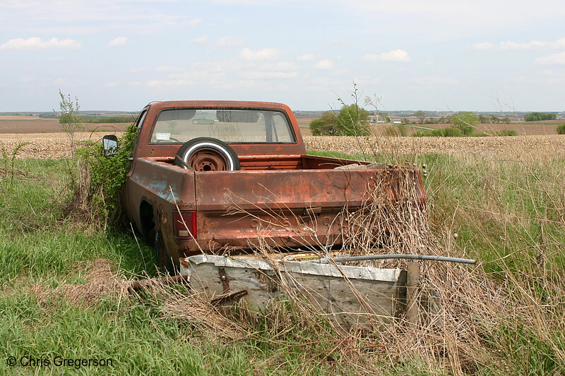 Photo of Pickup Truck by Farm Fields in the Midwest(4512)