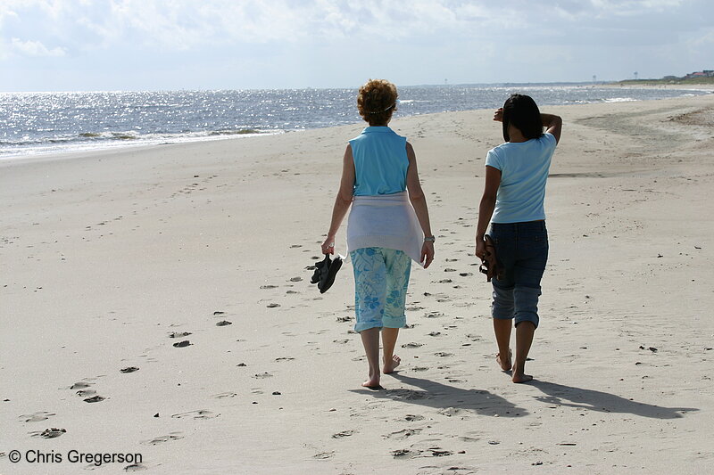 Photo of Women Walking Together, Oak Island Beach, NC(4936)
