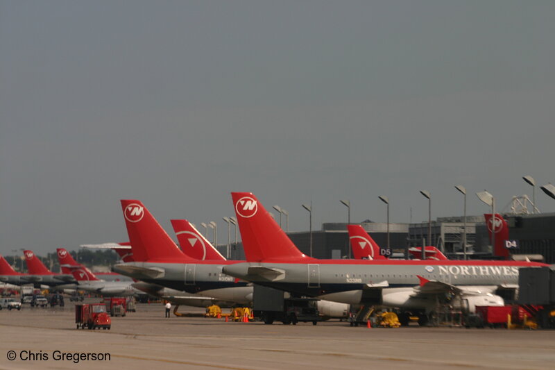 Photo of Northwest Airlines Flights at the Gate(5030)