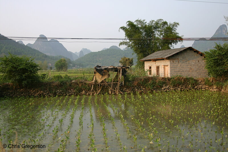 Photo of Rural Chinese Farm Among Kurst Mountains(5052)