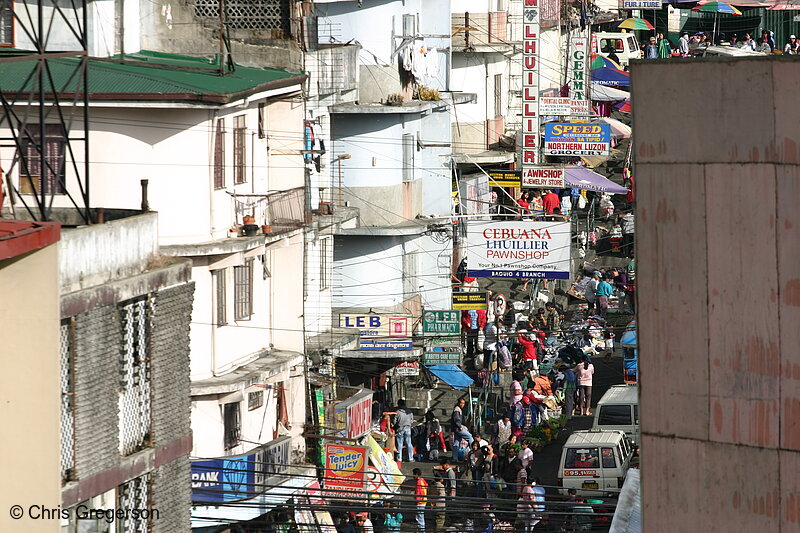 Photo of An Overhead View of the Bustling Kayang Street in Baguio City, Philippines(5743)