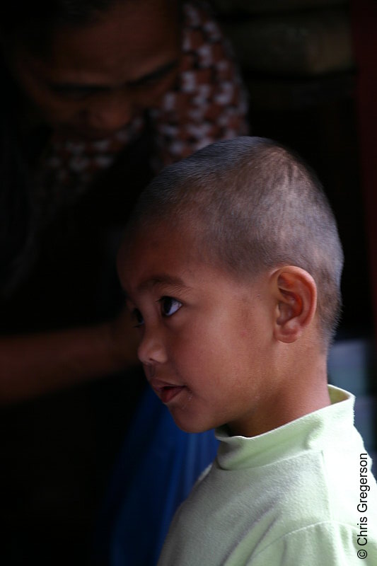 Photo of Close Up of a Small Boy With a Crew-Cut(5778)