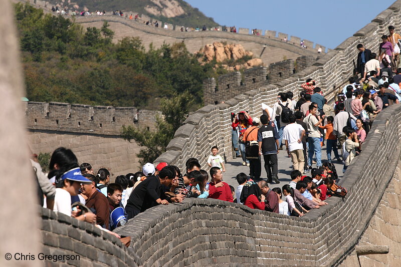 Photo of Crowd of People at the Badaling Great Wall(5883)