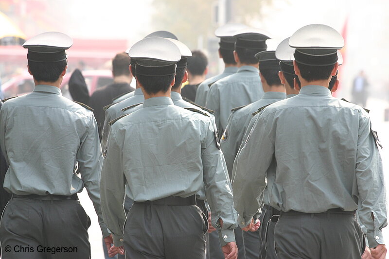 Photo of Marching Guards at Wangfujing Street, Beijing(6037)