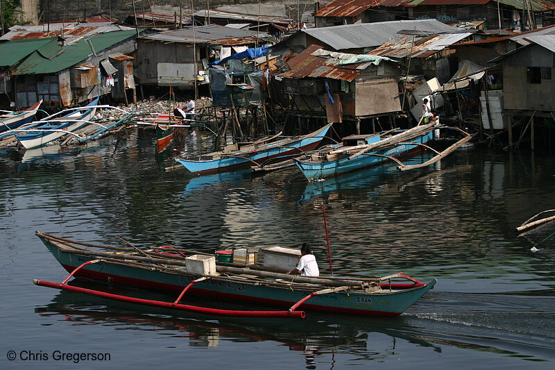 Photo of Fishermen in Manila Bay, Philippines(6087)