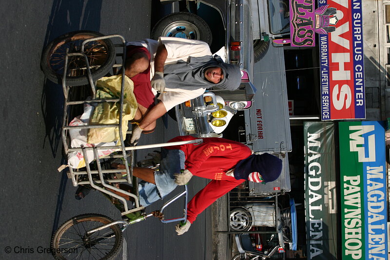 Photo of Partners Traveling on Pedicab along Bacoor, Cavite(6112)