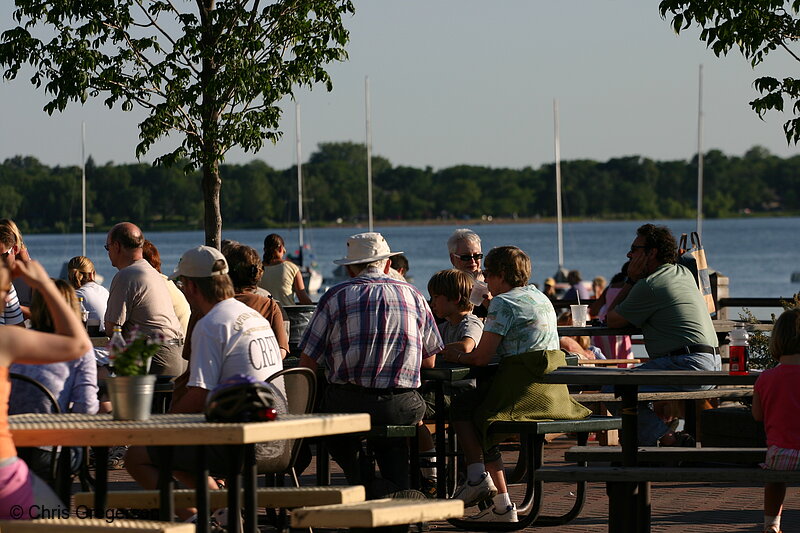 Photo of People on the Dining Patio at the Tin Fish, Lake Calhoun(6147)