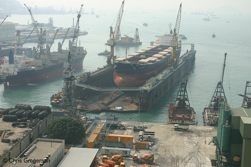 Photo of Boatyard Outside Hong Kong, China(6158)