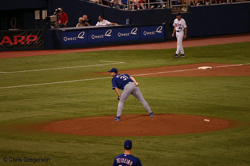 Photo of Pitcher on the Mound Reading Signals from the Catcher(6255)