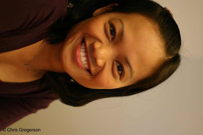 Photo of Young Filipina Woman Smiling (Interior)(6296)