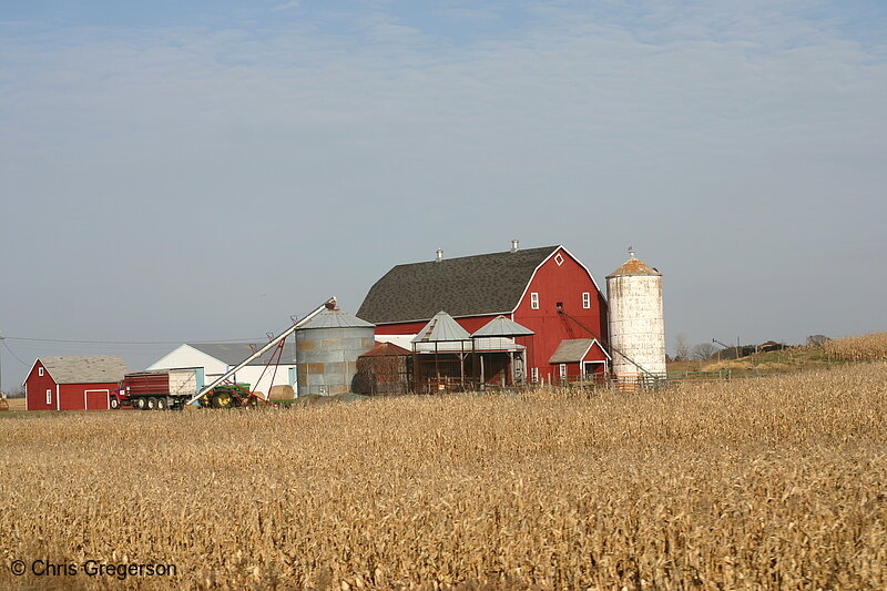 Photo of Farm and Silos in St. Croix County, Wisconsin(6302)