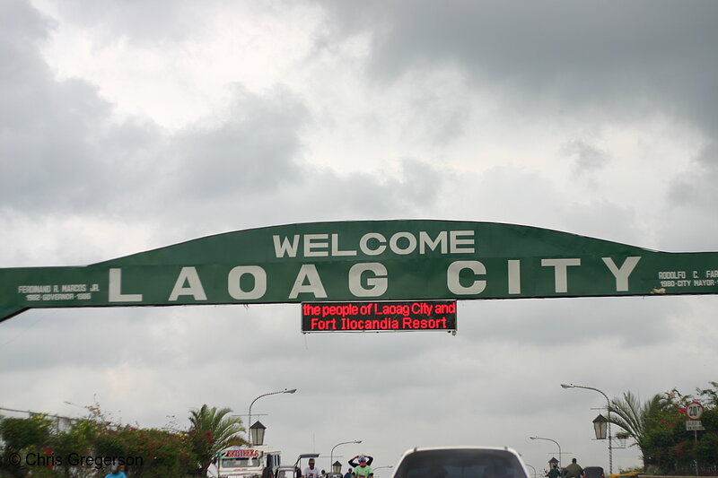 Photo of Welcome Sign for Laoag, The Capitol of Ilocos Norte, the Philippines(6474)