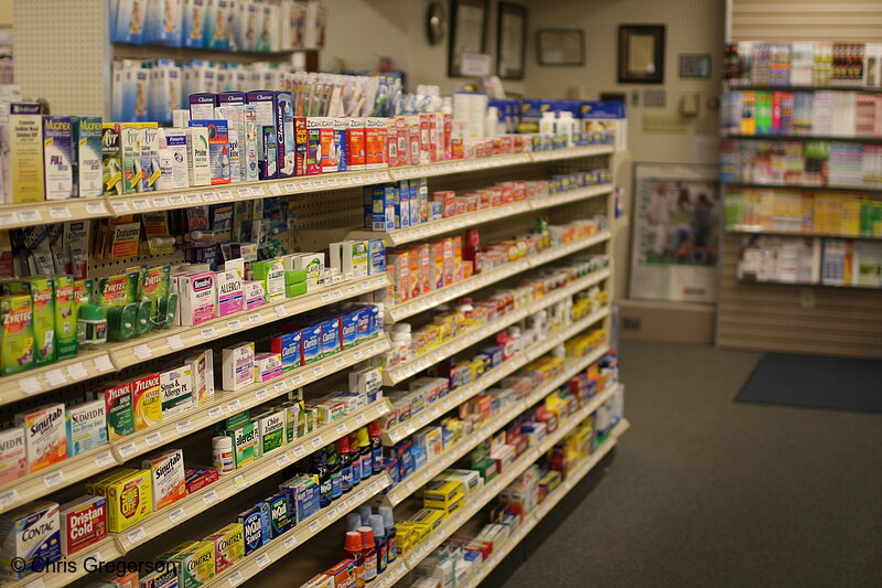 Photo of Drugstore Shelves with OTC Medicine(7057)