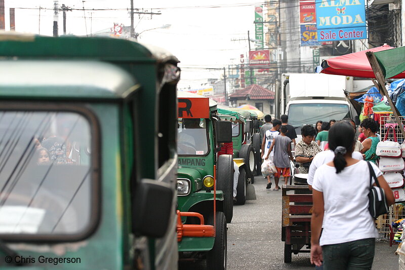 Photo of Jeepneys Backed up in Angeles City, the Philippines(7182)