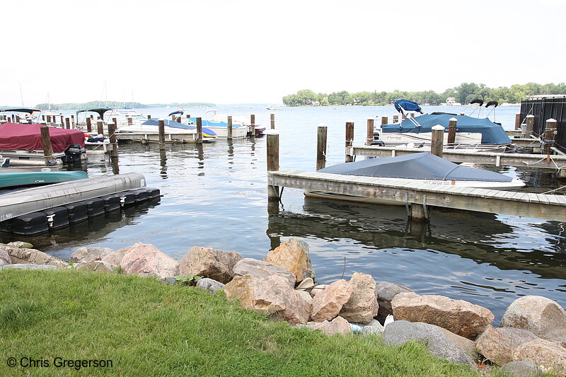 Photo of Motorboats Moored in Excelsior Bay, Lake Minnetonka(7383)