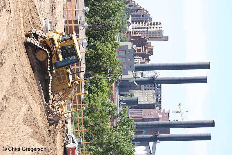 Photo of Bulldozer at 35W Bridge Construction Site(7429)