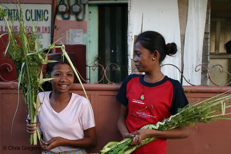 Photo of Palm Vendors, Palm Sunday, Laoag(7434)