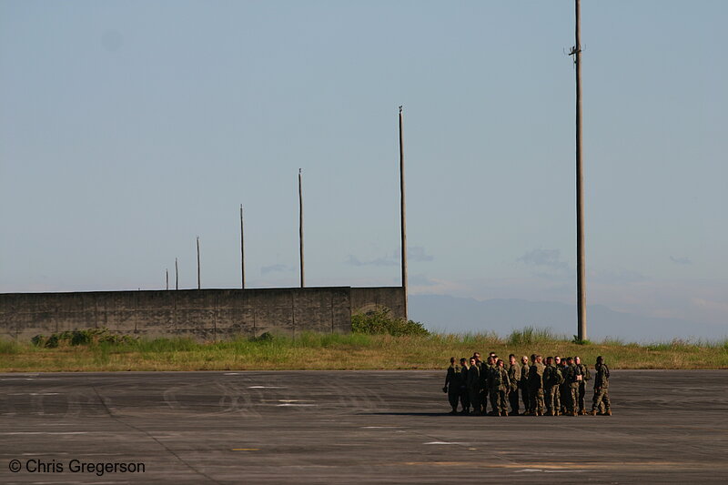 Photo of Marines on the Tarmac of Clark Air Base, the Philippines(7544)