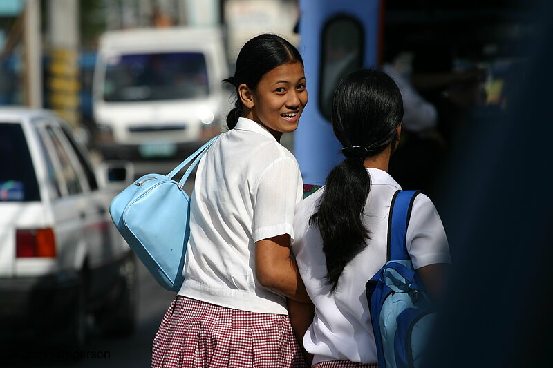 Photo of Filipina Student on the Street, Angeles City(7755)