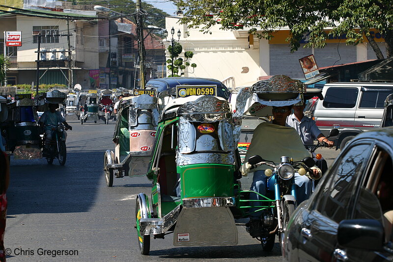 Photo of Trikes in Central Vigan, Ilocos Sur(8121)