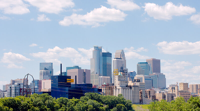 Photo of Downtown Minneapolis Skyline from Mississippi River(8252)