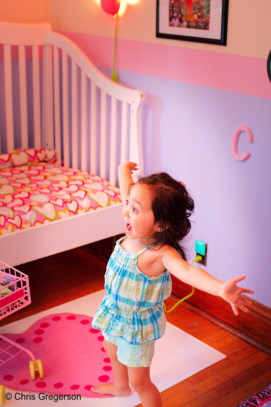 Photo of Athena Shouting with Joy in her Bedroom(8258)